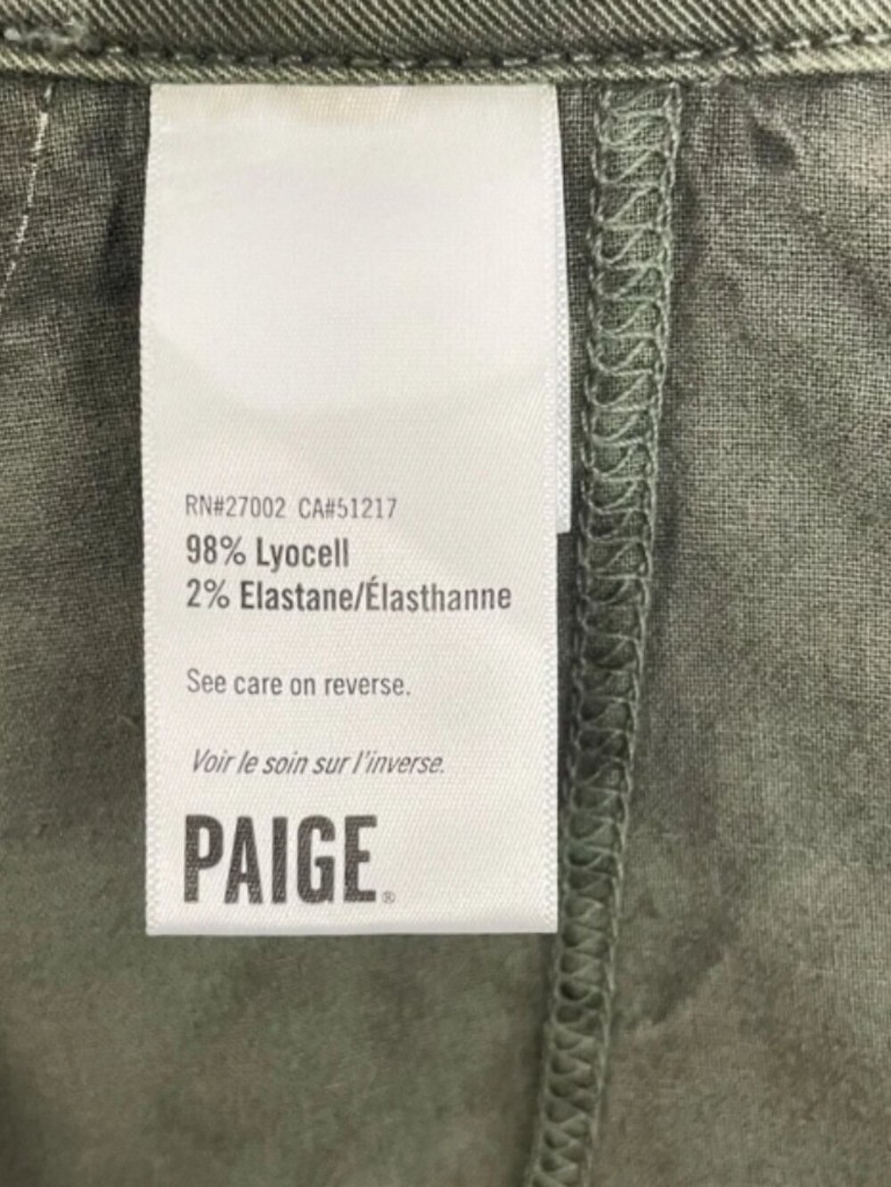 PAIGE High-Rise Wide-Leg Green Pant - Picture 4 of 5